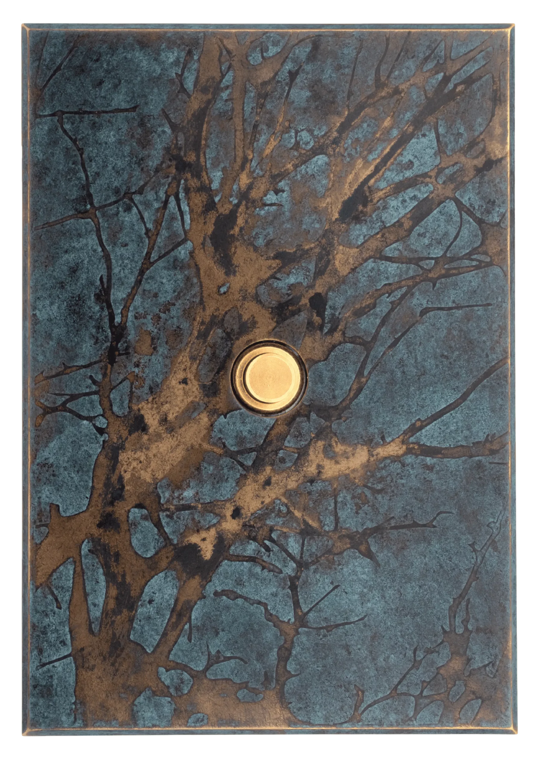 Interrupteur rectangle de la collection studio modele forest printemps avec 1 bouton poussoir