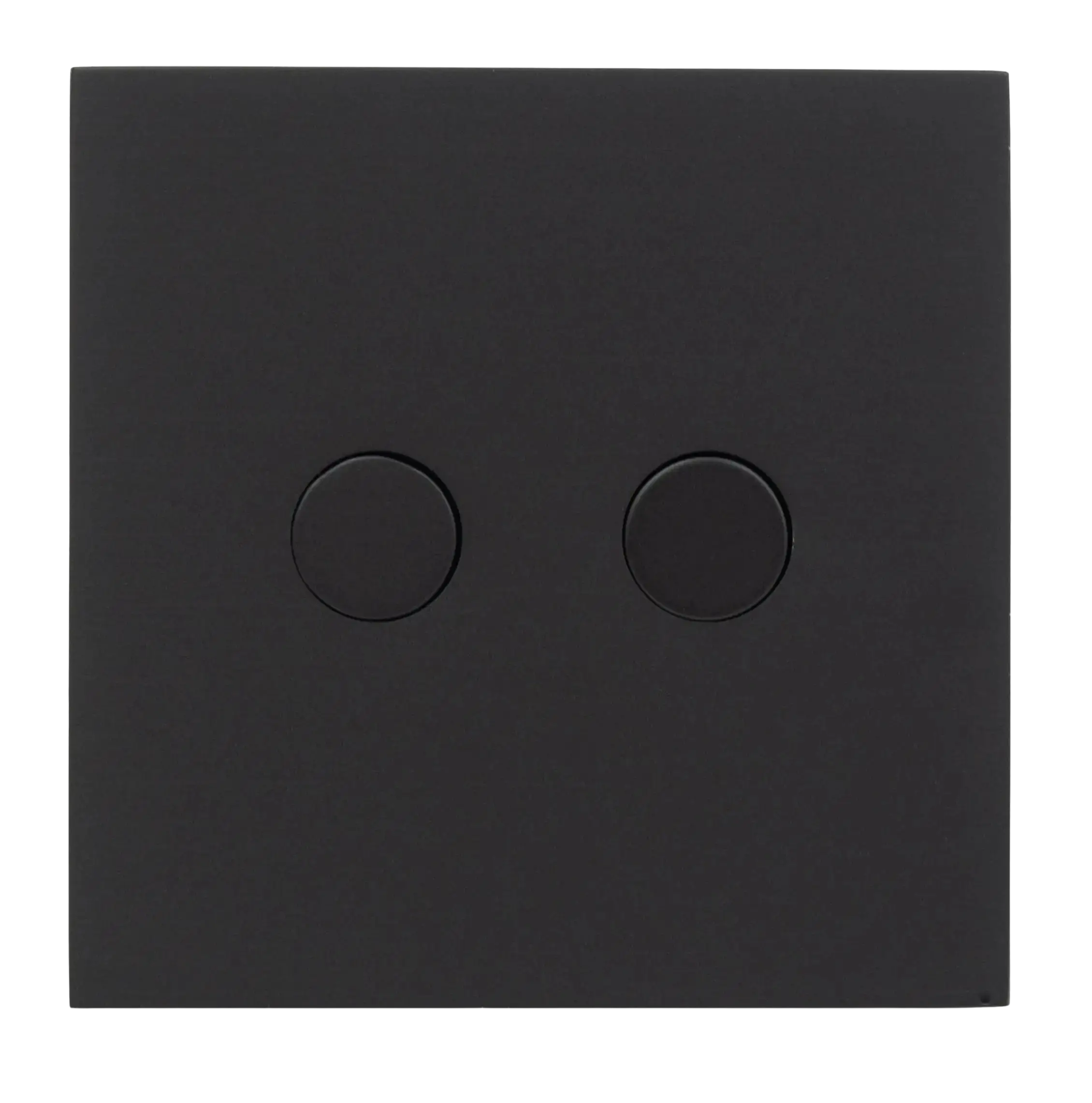 Interrupteur carré de la collection damier en finition nickel noir mat avec des boutons poussoirs rond